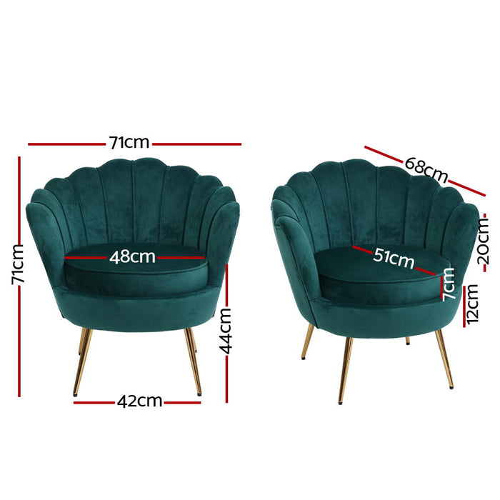 Artemis Armchair Velvet Green Callista