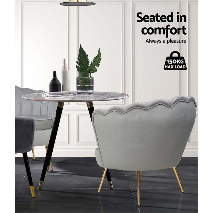 Artemis Armchair Velvet Grey Callista