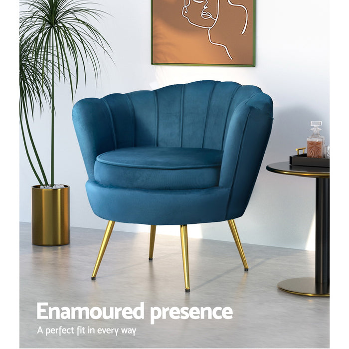 Artemis Armchair Velvet Blue Callista