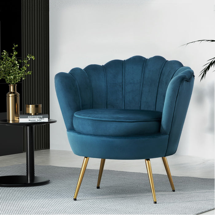 Artemis Armchair Velvet Blue Callista