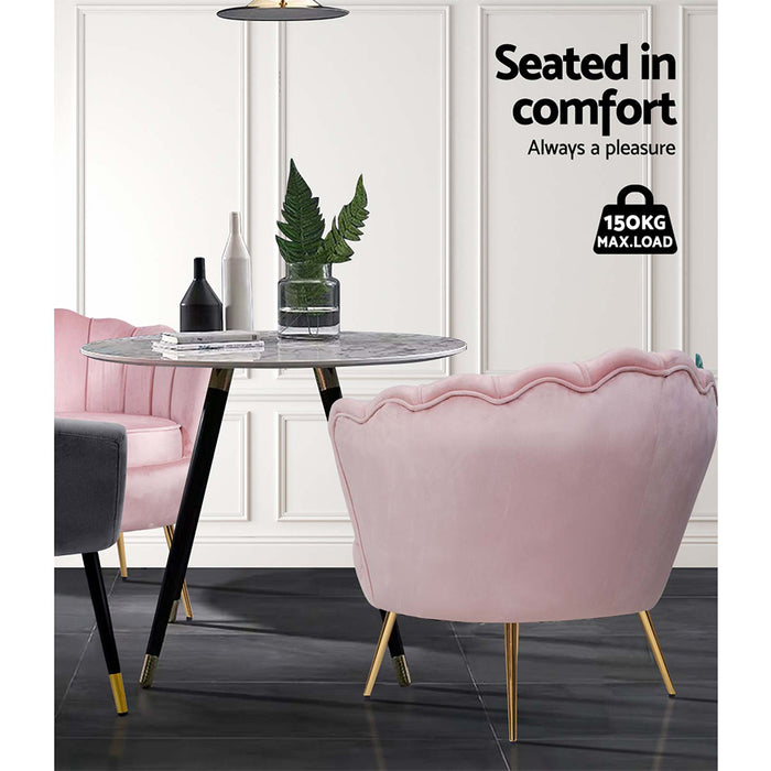 Artemis Armchair Velvet Pink Callista