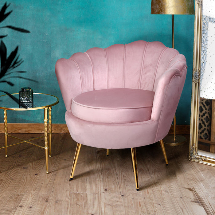 Artemis Armchair Velvet Pink Callista