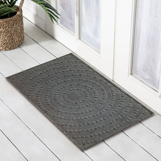 Marine Carpet Grey Circles Doormat 45x75cm, Door Mats, Ozark Home 