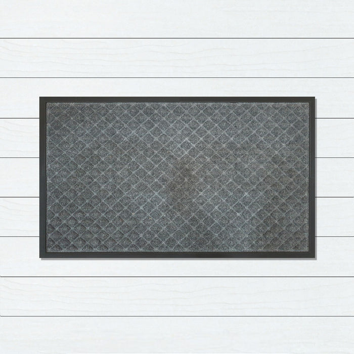 Marine Carpet Grey Diamond Doormat 45x75cm, Door Mats, Ozark Home 