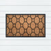 Embossed Geometric Rubber & Coir Doormat 58x93cm, Door Mats, Ozark Home 