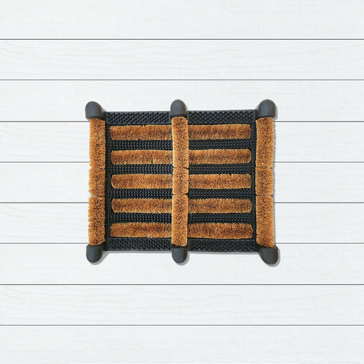 Rubber Coir Boot Scraper Doormat 30x34cm, Door Mats, Ozark Home 