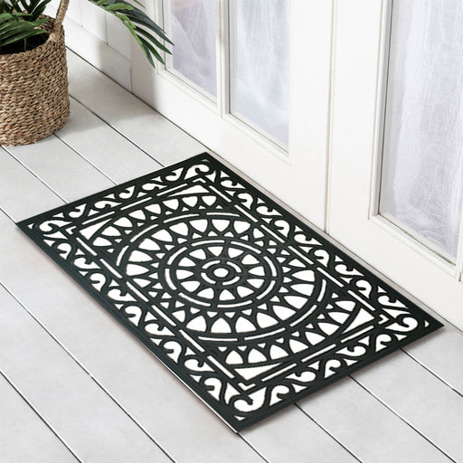 Rubber Star Circle Doormat 60x90cm, Door Mats, Ozark Home 