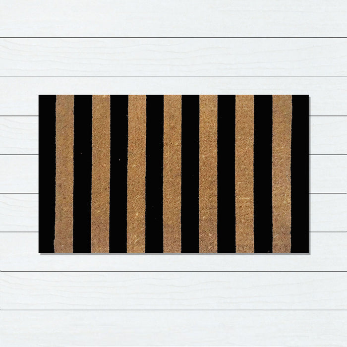 Black Stripes Premium FM2 Doormat 50x80cm, Door Mats, Ozark Home 