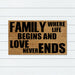 Family PVC Backed Coir Doormat 45x75cm, Door Mats, Ozark Home 