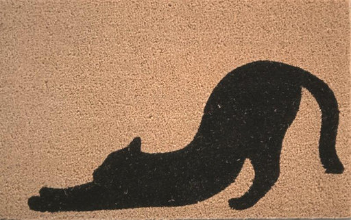 Cat PVC Backed Doormat, 50x80cm, Door Mats, Ozark Home 