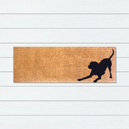 Playful Dog PVC Backed Coir Doormat 45x110cm, Door Mats, Ozark Home 