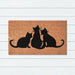 Cats PVC Backed Coir Doormat 45x75cm, Door Mats, Ozark Home 