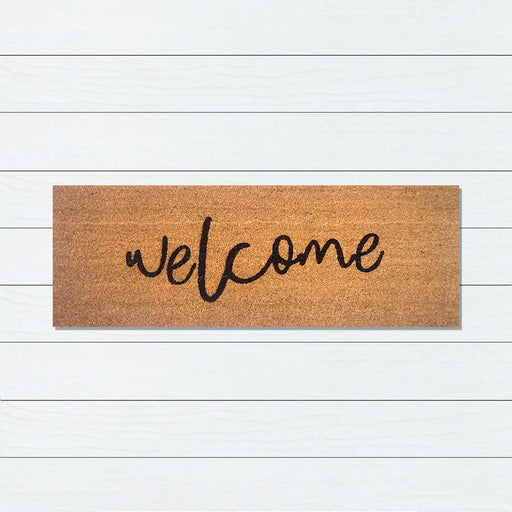 Welcome, Wide PVC Backed Doormat, 45x110cm - Ozark Home