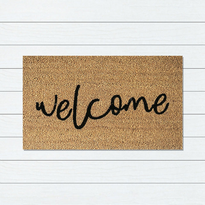 Welcome, PVC Backed Doormat, 45x75cm - Ozark Home