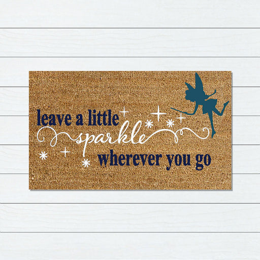 Sparkle Fairy PVC Backed Coir Doormat40x60cm, Door Mats, Ozark Home 