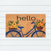 Flower Bicycle PVC Backed Coir Doormat 58x89cm, Door Mats, Ozark Home 