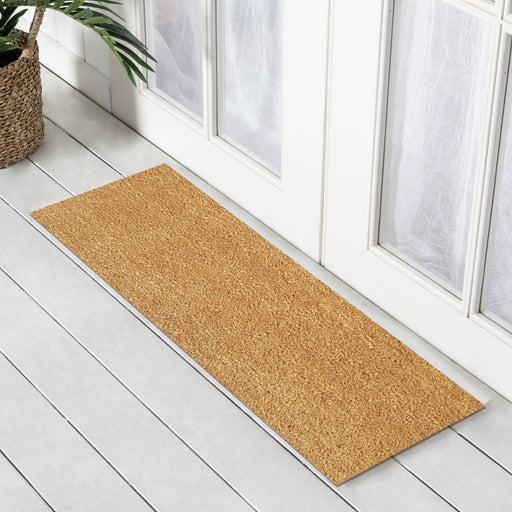 Natural PVC Backed Coir Doormat 45x110cm, Door Mats, Ozark Home 