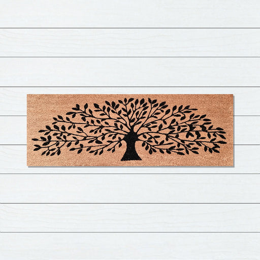 Tree of Life PVC Backed Coir Doormat 45x110cm, Door Mats, Ozark Home 