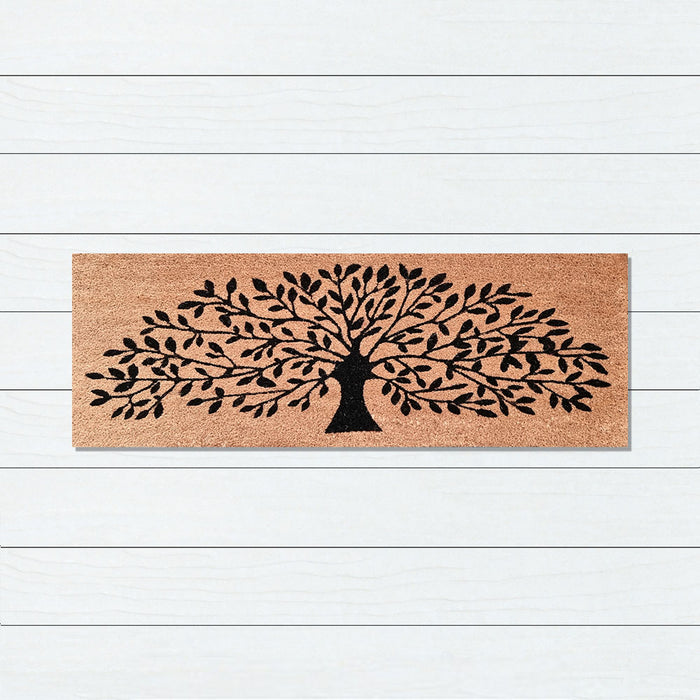 Tree of Life PVC Backed Coir Doormat 45x110cm, Door Mats, Ozark Home 