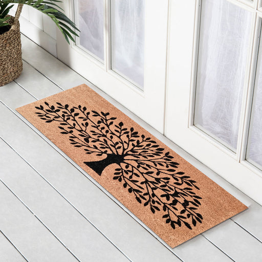 Tree of Life PVC Backed Coir Doormat 45x110cm, Door Mats, Ozark Home 