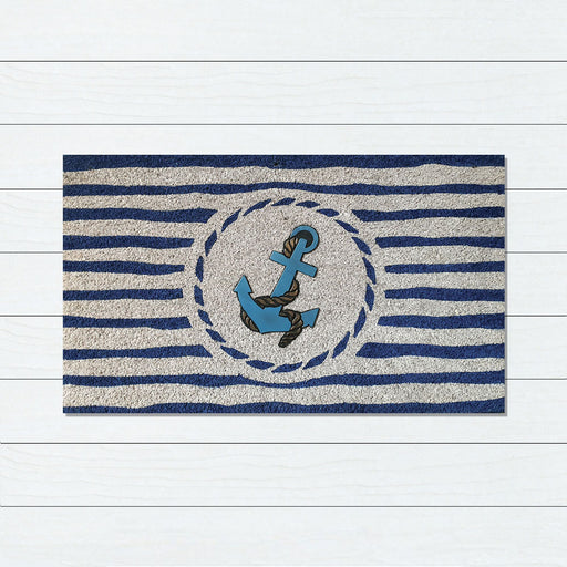 Anchor PVC Backed Coir Doormat 45x75cm, Door Mats, Ozark Home 