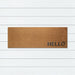 HELLO Stainless Steel PVC Backed Coir Doormat 45x110cm, Door Mats, Ozark Home 