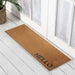 HELLO Stainless Steel PVC Backed Coir Doormat 45x110cm, Door Mats, Ozark Home 