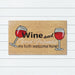 Wine PVC Backed Coir Doormat 50x80cm, Door Mats, Ozark Home 