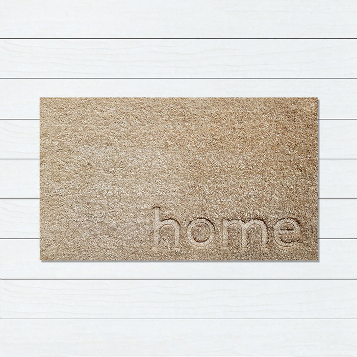 Embossed Home PVC Backed Coir Doormat 50x80cm, Door Mats, Ozark Home 