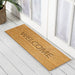 Embossed Welcome PVC Backed Coir Doormat 55x120cm, Door Mats, Ozark Home 