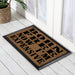 Black Born Free Rubber & Coir Doormat 40x70cm, Door Mats, Ozark Home 