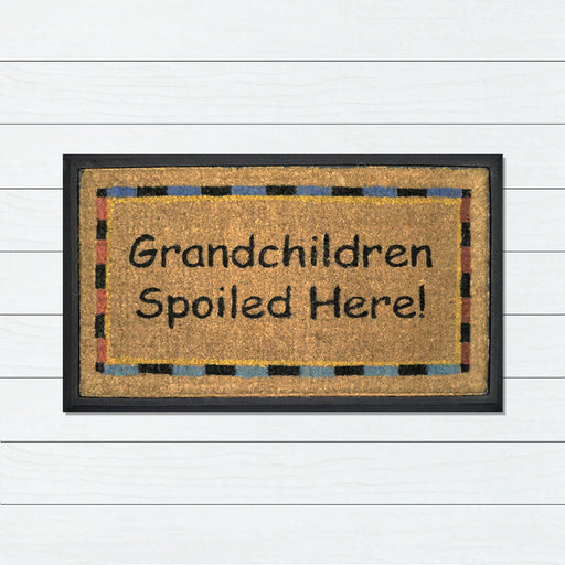 Grandchildren Spoiled Rubber & Coir Doormat 40x70cm, Door Mats, Ozark Home 