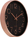 Lexi Black / Rose Gold 30cm Silent Wall Clock, Wall Clocks, Ozark Home 