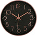 Lexi Black / Rose Gold 30cm Silent Wall Clock, Wall Clocks, Ozark Home 