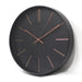 Clara Black / Rose Gold 40cm Silent Wall Clock, Wall Clocks, Ozark Home 