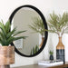 Thea 95cm Black Solid Wood Mirror New, Mirrors, Ozark Home 