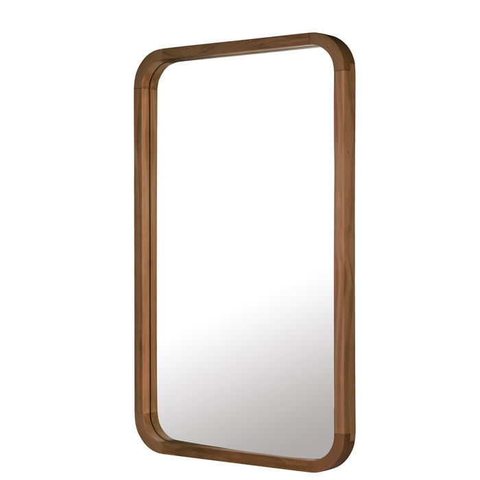 Thea 80cm X 50cm Dark Wooden Wall Mirror New, Mirrors, Ozark Home 