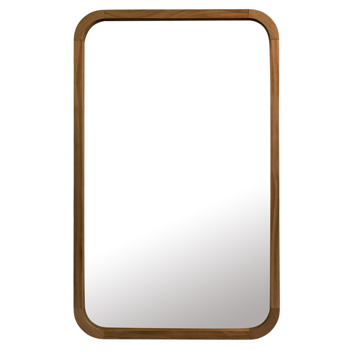 Thea 80cm X 50cm Dark Wooden Wall Mirror New, Mirrors, Ozark Home 