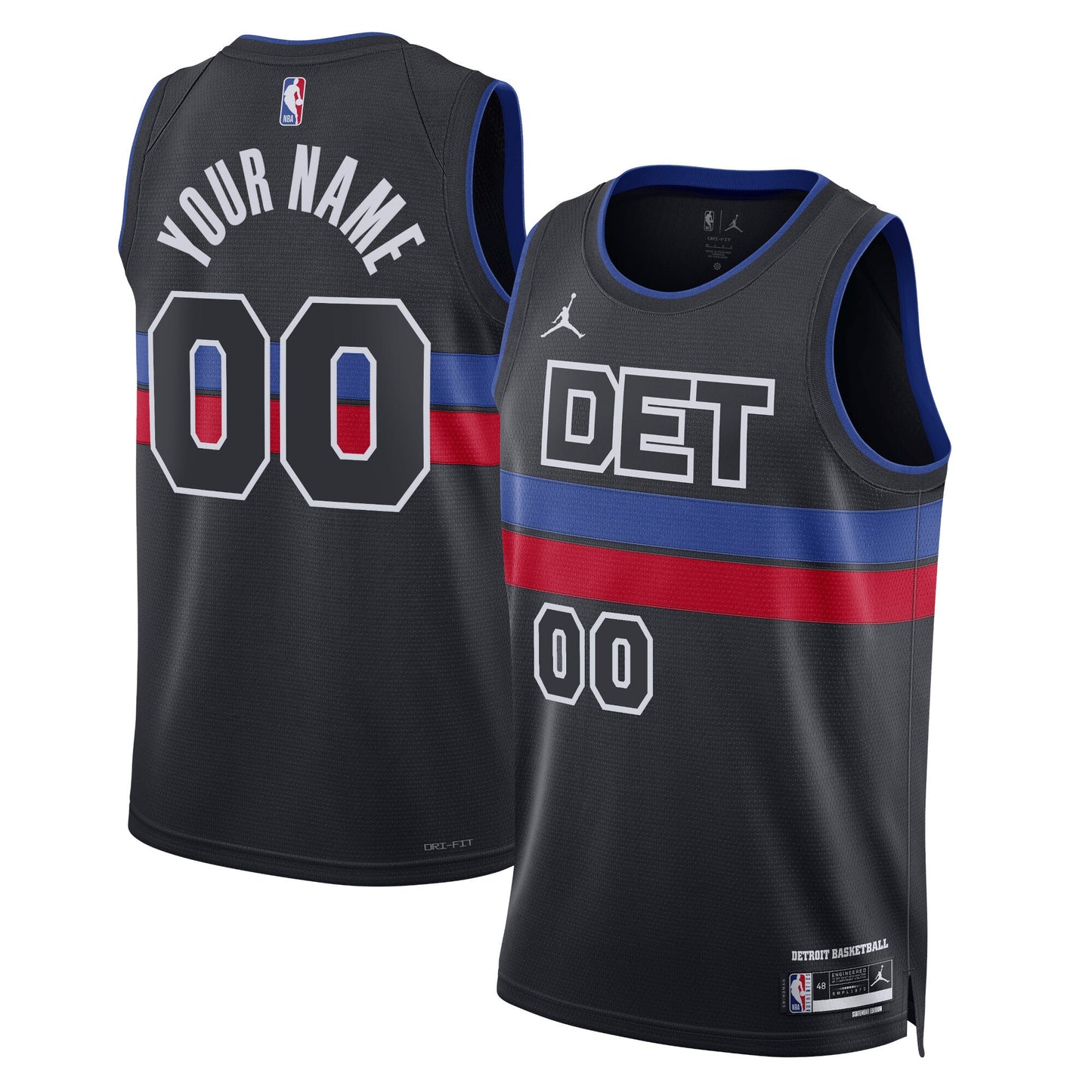 Detroit Pistons Jordans Brand Unisex 2022/23 Swingman Custom Jersey - Statement Edition - Blue