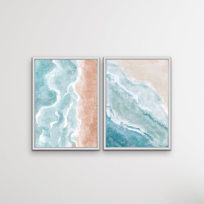 A Beach Somewhere - Two Piece Boho Beach Print Set, Wall Art, Ozark Home 