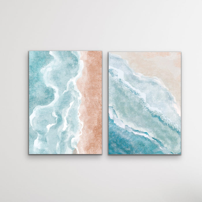 A Beach Somewhere - Two Piece Boho Beach Print Set, Wall Art, Ozark Home 