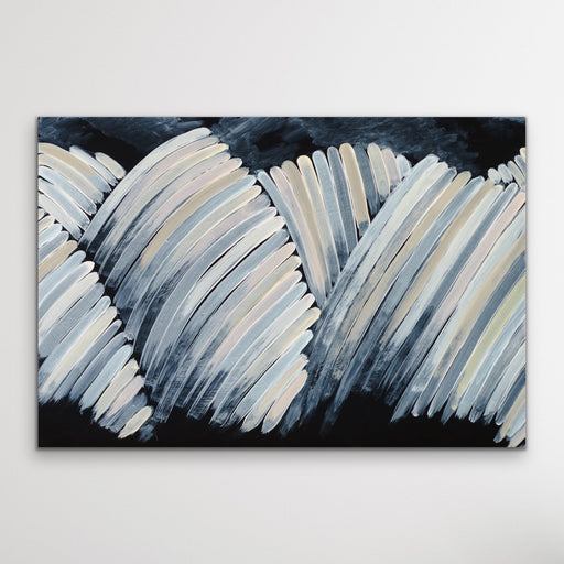 A Beautiful Place - Black and Pastel Abstract Pink Blue Artwork Canvas Print, Wall Art, Ozark Home 