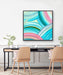 A Rainbow World - Abstract Pink And Green Swirl Rainbow Painting Wall Art Print, Wall Art, Ozark Home 