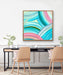 A Rainbow World - Abstract Pink And Green Swirl Rainbow Painting Wall Art Print, Wall Art, Ozark Home 