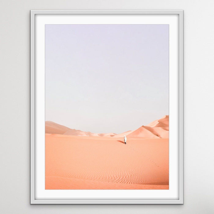 A Walk In The Desert II - Boho Pastel Photographic Desert Landscape Print