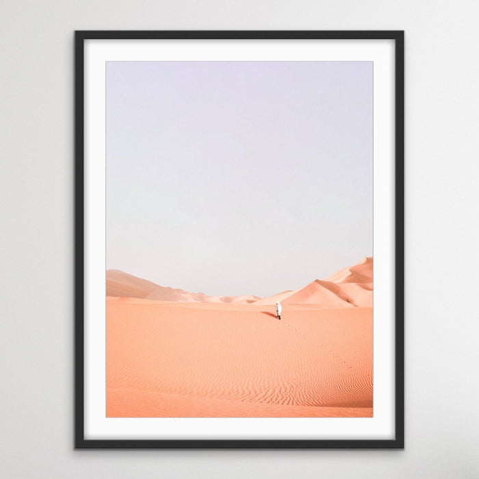 A Walk In The Desert II - Boho Pastel Photographic Desert Landscape Print