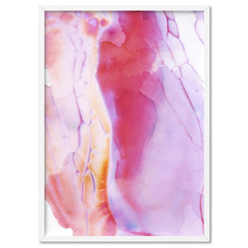 Abstract Watercolour Ink in Rose - Art Print - Ozark Home