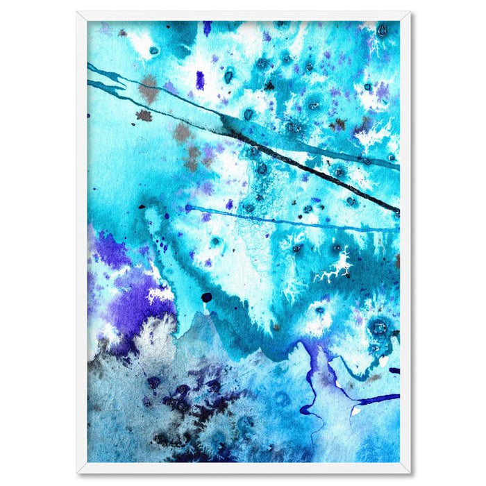 Abstract Watercolour Into the Blue I- Art Print - Ozark Home