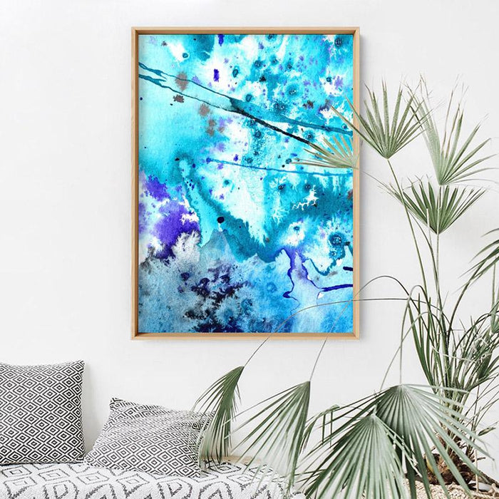 Abstract Watercolour Into the Blue I- Art Print - Ozark Home