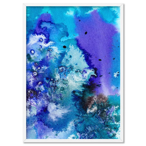 Abstract Watercolour Into the Blue II - Art Print - Ozark Home